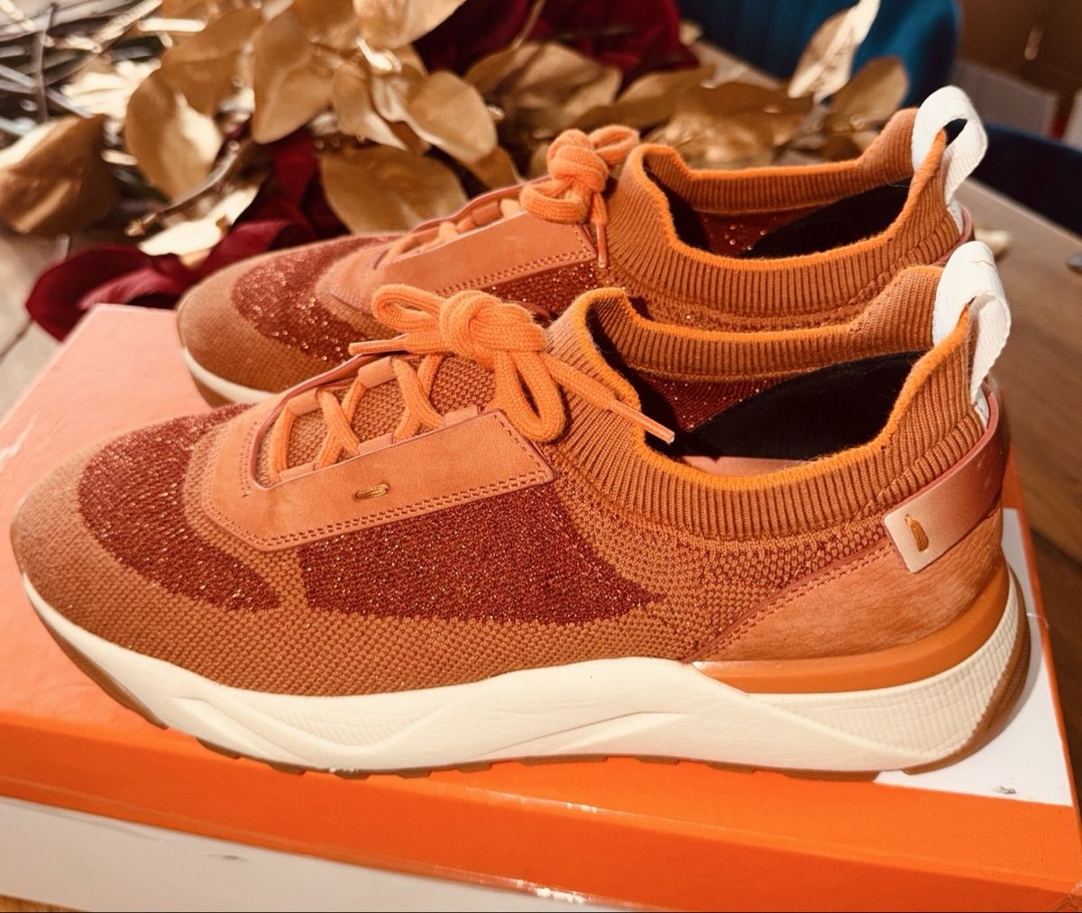 Santoni Scarpe da donna: Santoni Snesker Gr.38,5 Orange  – Usato da Meggen venduto da con_5djh