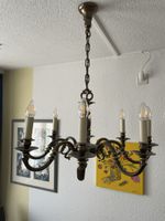 Deckenlampe Messing antik 8-flammig sehr gut erhalten