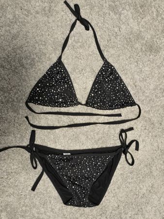 Bikini schwarz mit Strass Grösse S neuwertig