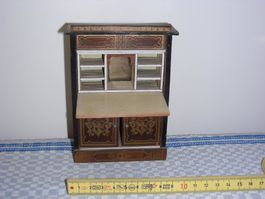 Puppenstuben-Sekretär antik, Rarität Boulle