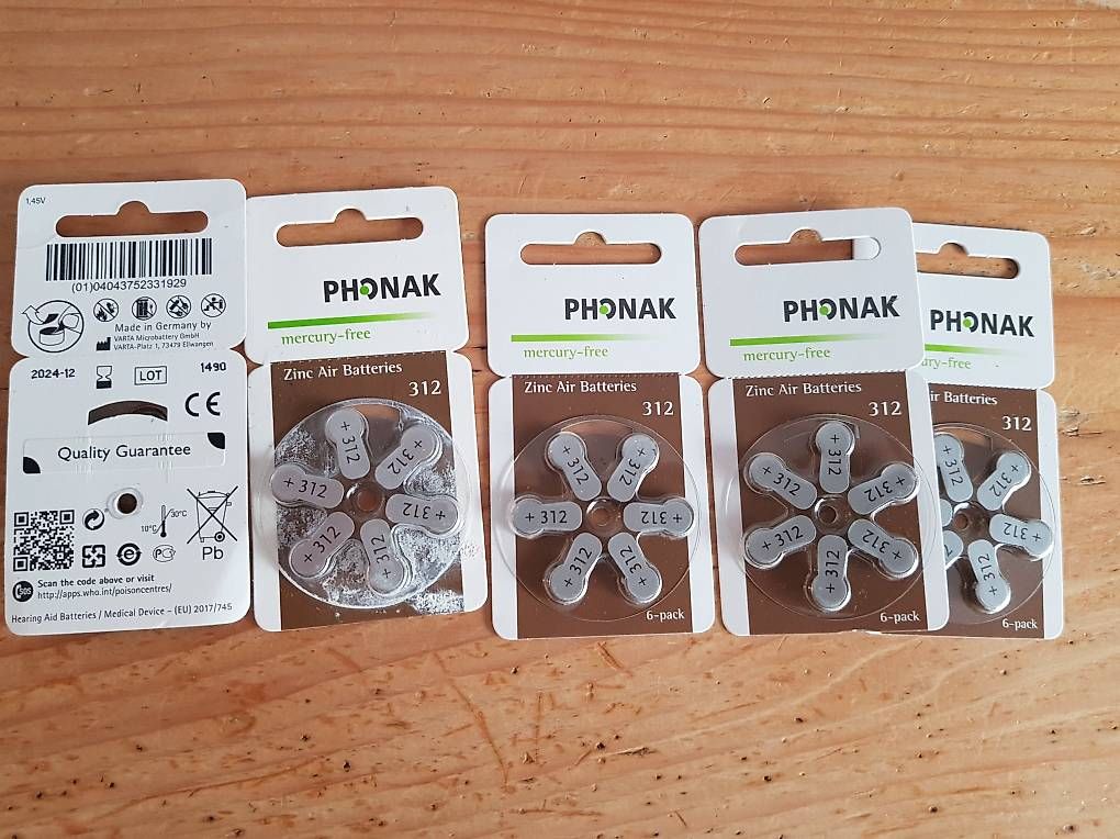 Caricatori & Batterie: Phonak Zink Air Batterien 312 – Nuovo e nell'imballaggio originale da Wolfertswil venduto da Acajena