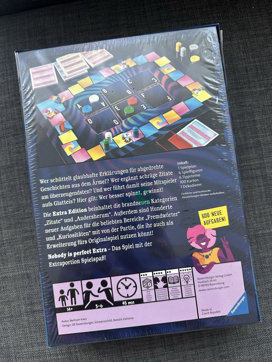 Ravensburger Giochi: Nobody is Perfect Extra Edition - Spiel – Nuovo e nell'imballaggio originale da Igis venduto da Sh99smile 1