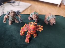 4 Kreaturen Figuren Set Fantasy Spielzeug akzeptabel