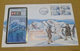 Banknotenbrief / Numisbrief (inkl. 20 CHF Note)