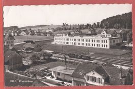 Wetzikon - Fabrik Bosshard-Bühler und Bahnlinien 1955