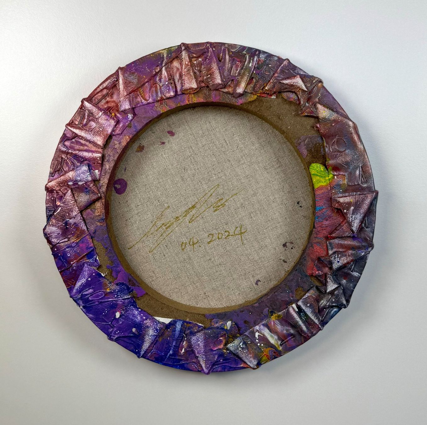 Dipinti: Acryl-Flüssigmalerei, kreisförmig – Usato da Schlieren venduto da MayaSheng1983 2