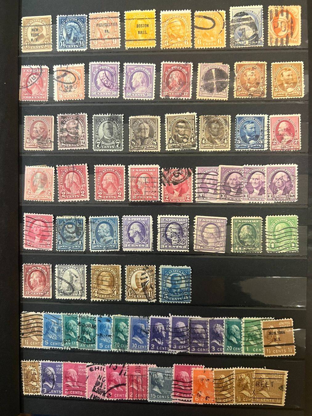 Alle Briefmarken: Album timbres USA – Gebraucht aus Lausanne von ffhoud