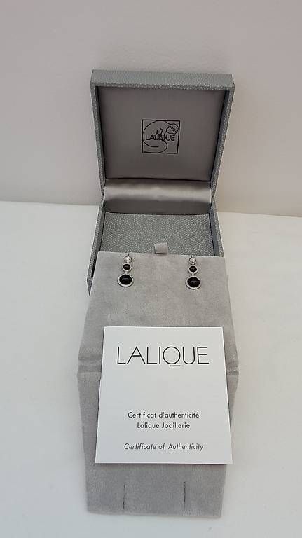 Lalique Orecchini pendenti & Orecchini a lobo: Lalique Ohrringe schwarz Silber – Nuovo e nell'imballaggio originale da Neuhausen venduto da mar_ryh8 3