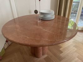 Runder Esstisch Marmor rosa gebraucht