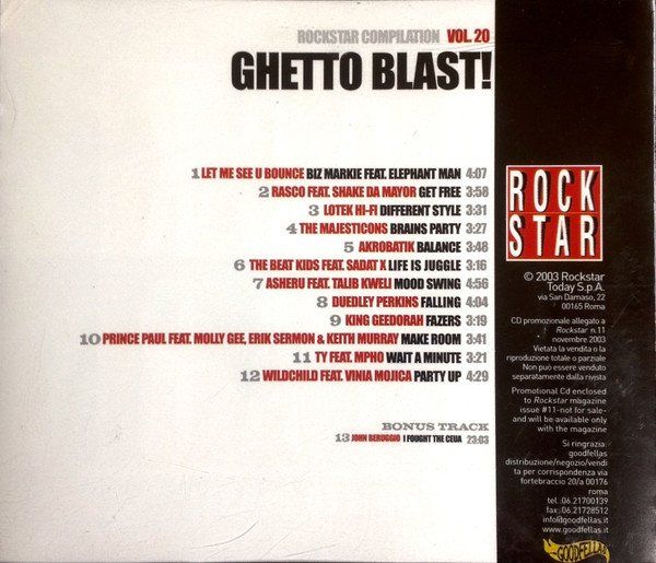 CD: Rockstar Compilation Vol. 20 - Ghetto Blast!  12 Tracks – Usato da Basel venduto da Luge 2