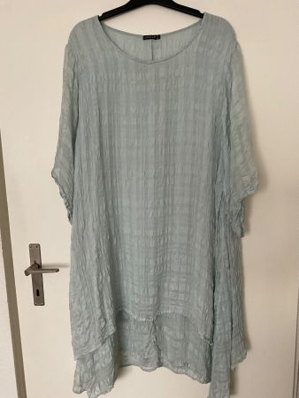 GRIZAS 100% Seiden Kleid Gr L hellblau, A-Linie 2-lagig NWRT