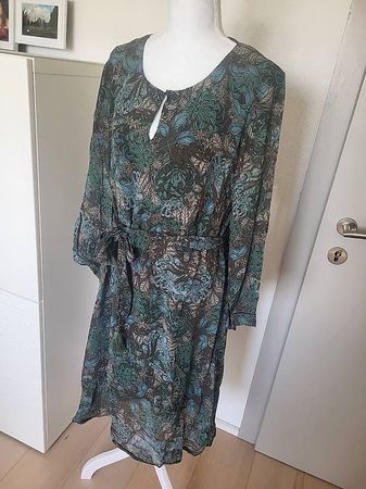 Robe verte évasée NILE taille L