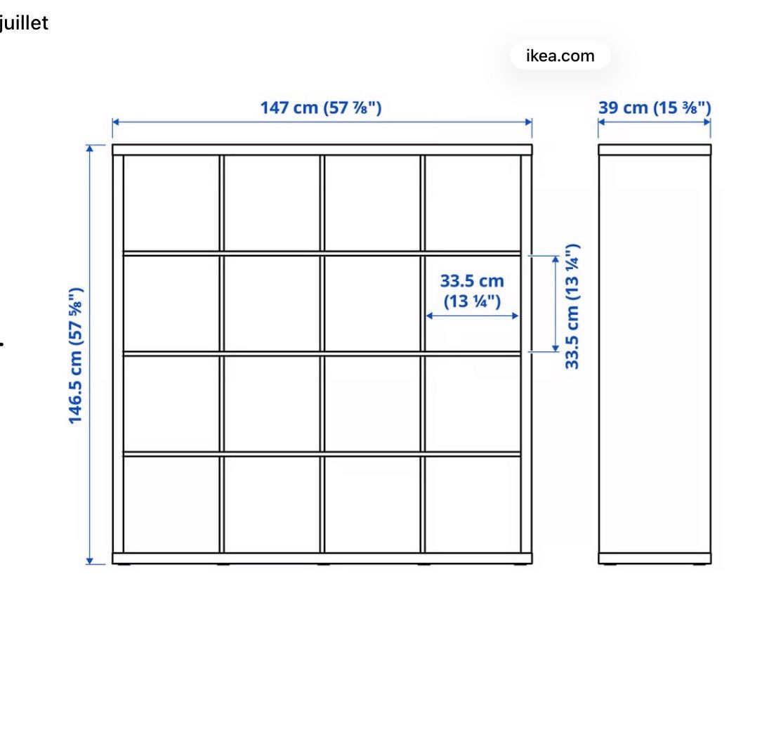 Ikea Scaffali: KALLAX Étagère, blanc, 147x147 cm – Usato da Granges -Paccot venduto da Titi_1978 1