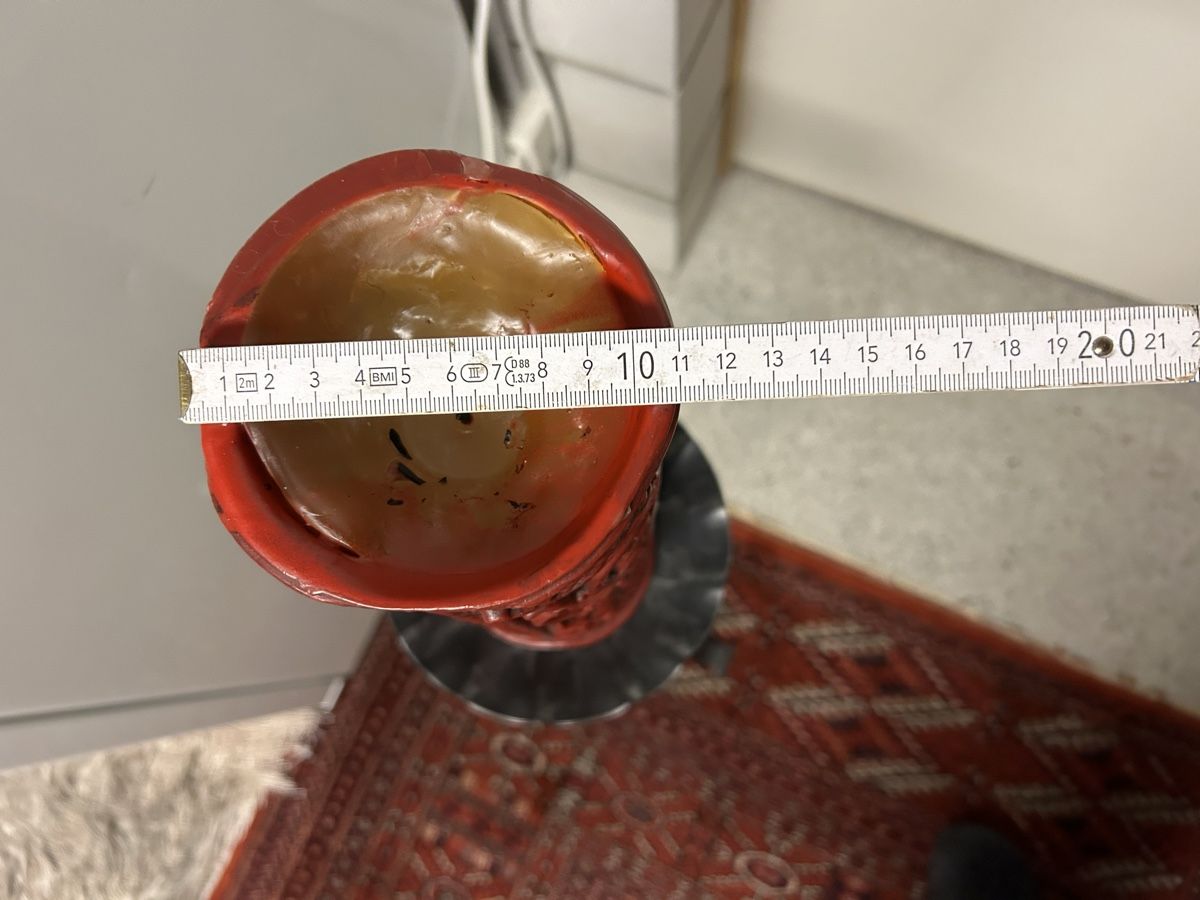 Portacandele: Kerzenständer, Metall mit mit Kerze,Höhe 93 cm. – Usato da Lanzenhäusern venduto da vic63 7