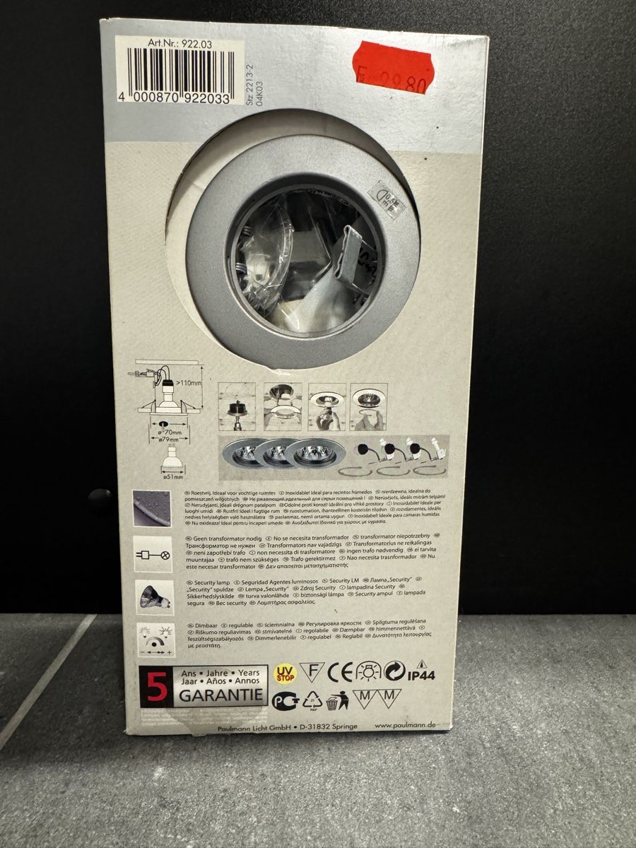 Paulmann Lampade: Paulmann Premium Halogen Einbaustrahler 3er Set, Neu! – Nuovo e nell'imballaggio originale da Affeltrangen venduto da Fuelli03 1