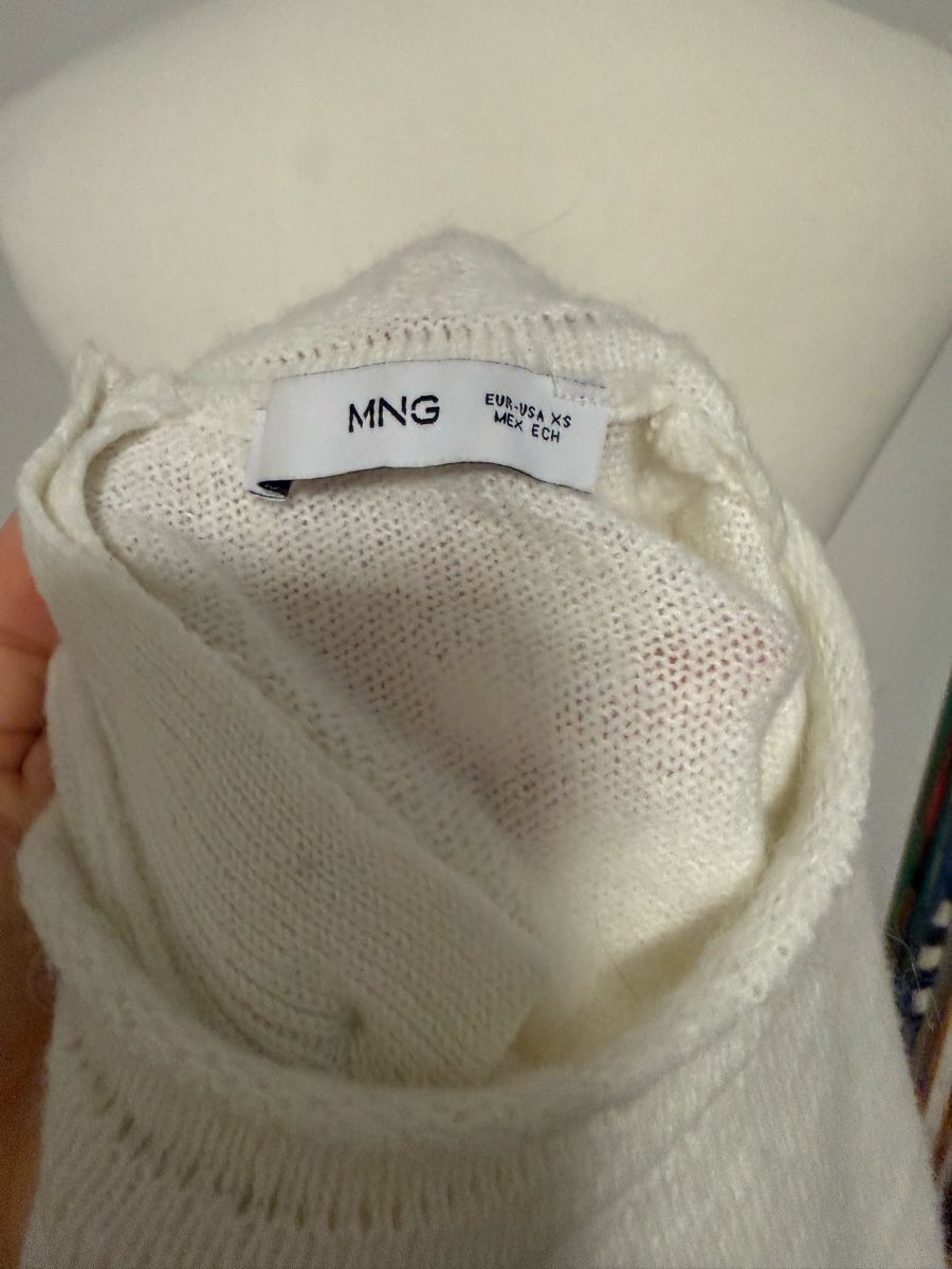 Mango Pullover & Sweatshirts: Pullover Mango cremeweiss mit Wolle XS – Gebraucht aus Stansstad von InStyle8 5