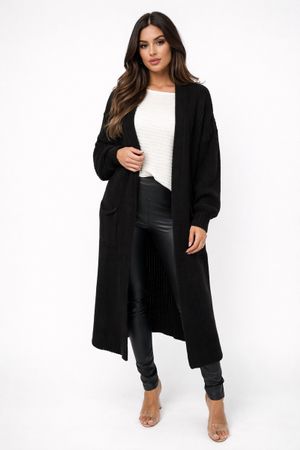 CARDIGAN - Strickjacke - black - 100% Baumwolle