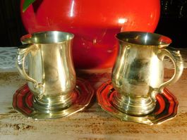 2 Becher Antik -Versilbert