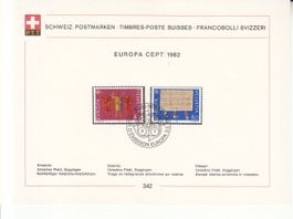 Sammelblätter PTT SBK 342 mit ET