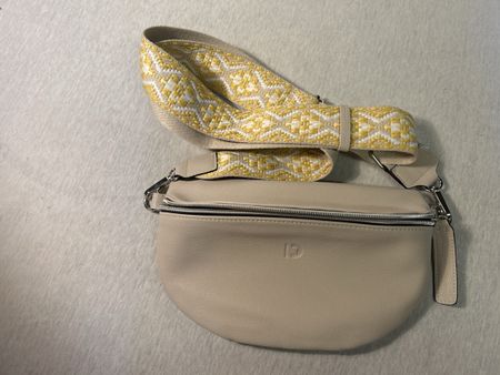 Bauchtasche Tom Tailor Damen beige neu mit gelbem Band
