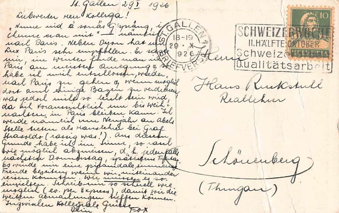 Timbri: MATURANDEN 1926 – Usato da Winterthur venduto da SchatzchischtliWinti 1