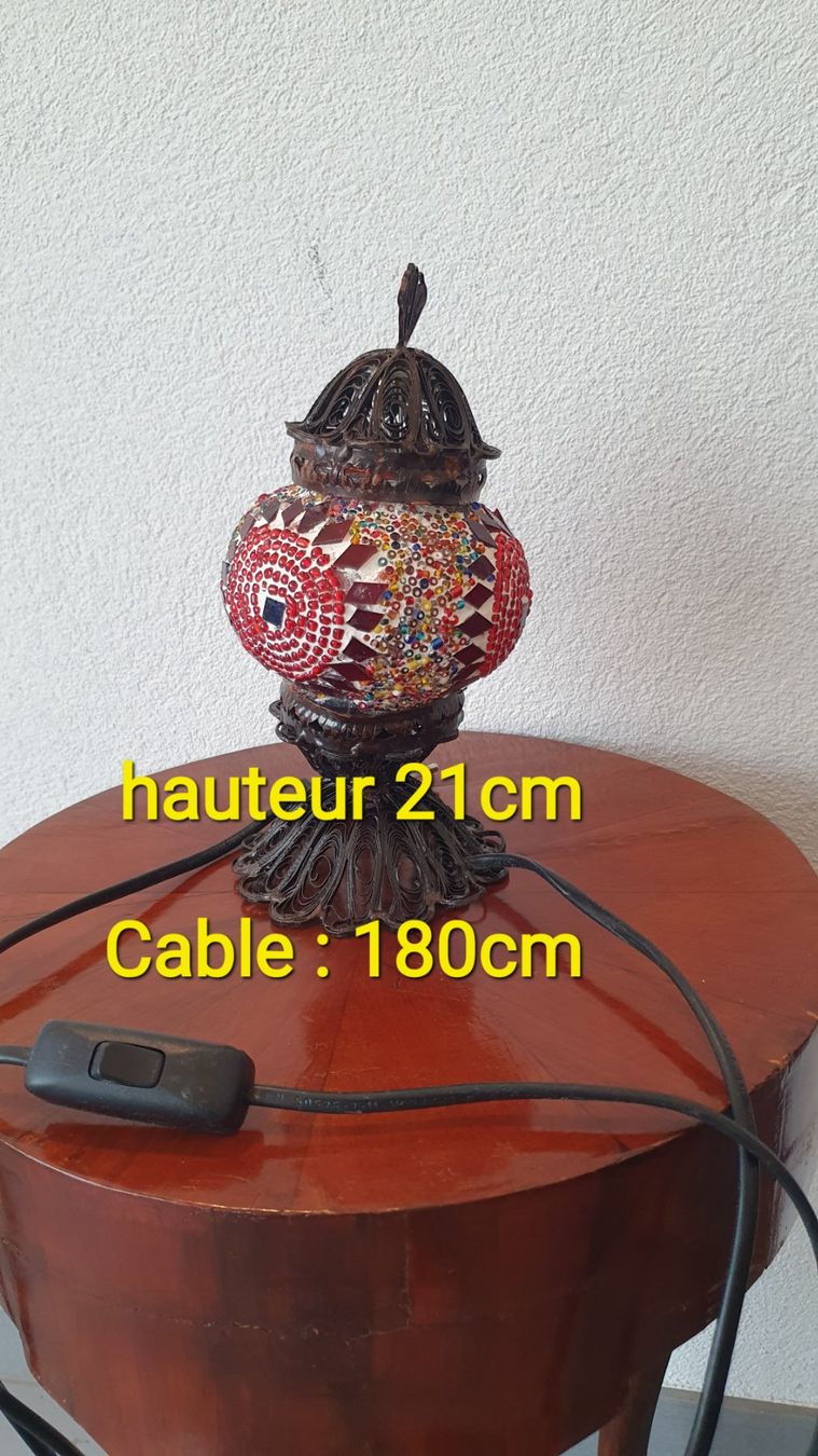 Lampade: Superbe lampe orientale mosaïque artisanale – Usato da Erde venduto da zakleblanc 2