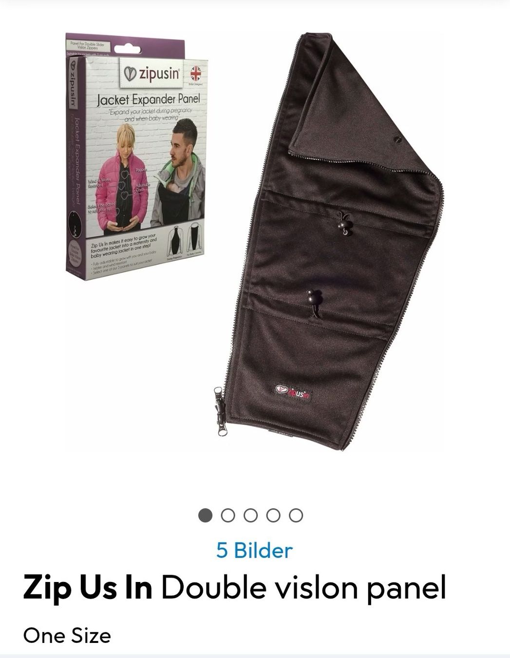 Giacche: Zip Us In Double vislon panel Zipusin Jackenerweiterung – Usato da Luzern venduto da mir_5ryw