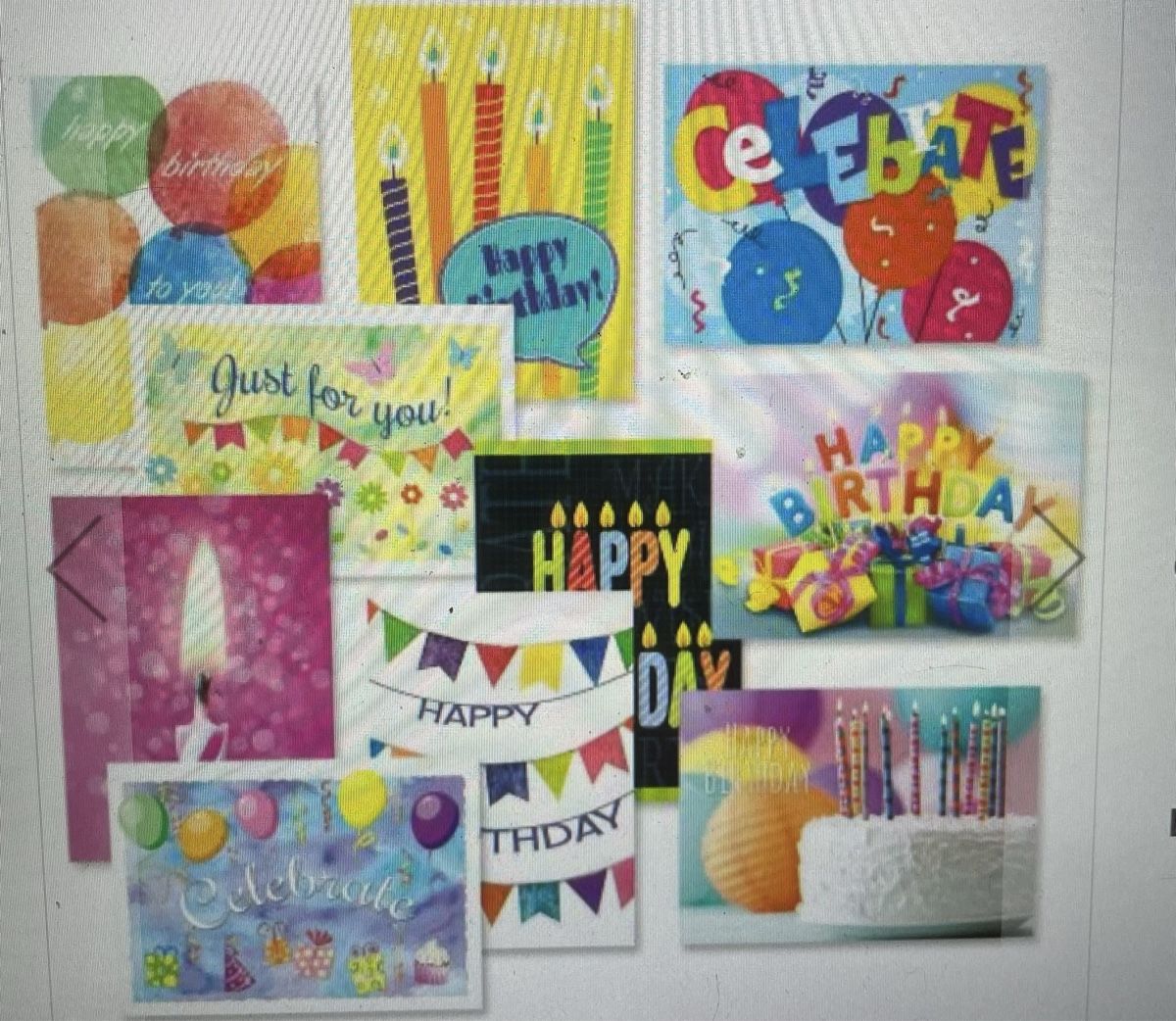 Karten: 20 Colorful Birthday Cards Assortment,& envelopes – Neu und originalverpackt aus Buttikon SZ von trzurigo