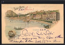 Lithographie Lugano, Hotel Garni Walter