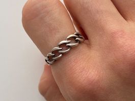 Silber 925 Vintage geflochtene Ring