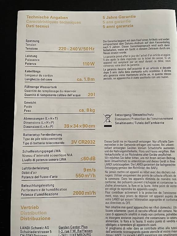 Luftbefeuchter: Primavista Luftkühler wie Neu – Neu (gemäss Beschreibung) aus Lützelflüh-Goldbach von Caermeli01 2