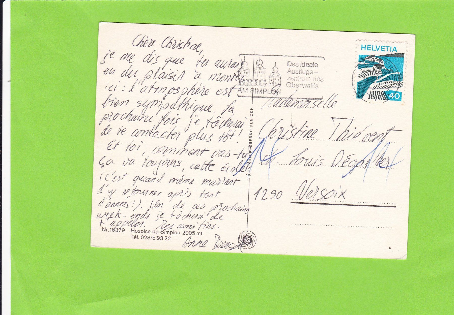 Cartes postales: Hospice du Simplon – D'occasion à St. Peterzell par neckertal 1