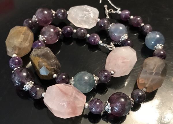 Ketten: Grosse, unikate Fluorit, Achat Kette! – Neu (gemäss Beschreibung) aus Basel von Chili007 6