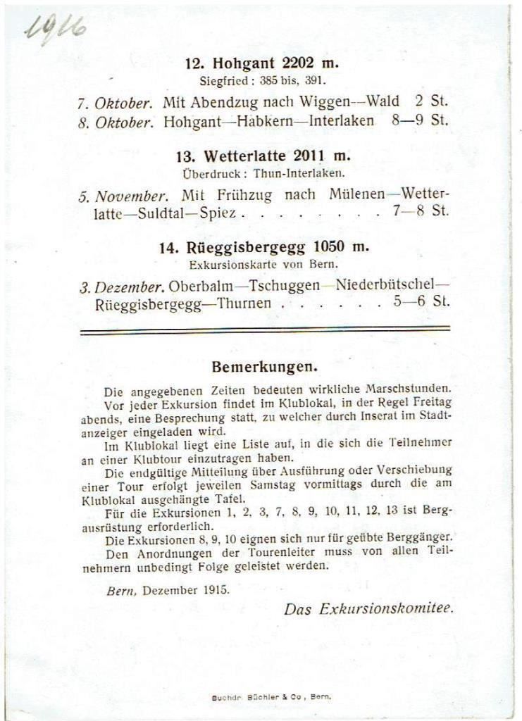 Ansichtskarten: Ferden-Rothorn vom Lötschenpass mit Exkursionsprogramm 1916 – Gebraucht aus Flims - Dorf von Stagediver 2