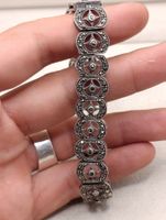 Jugendstil 925er Silber Mega schöne Armband Markasiten Top