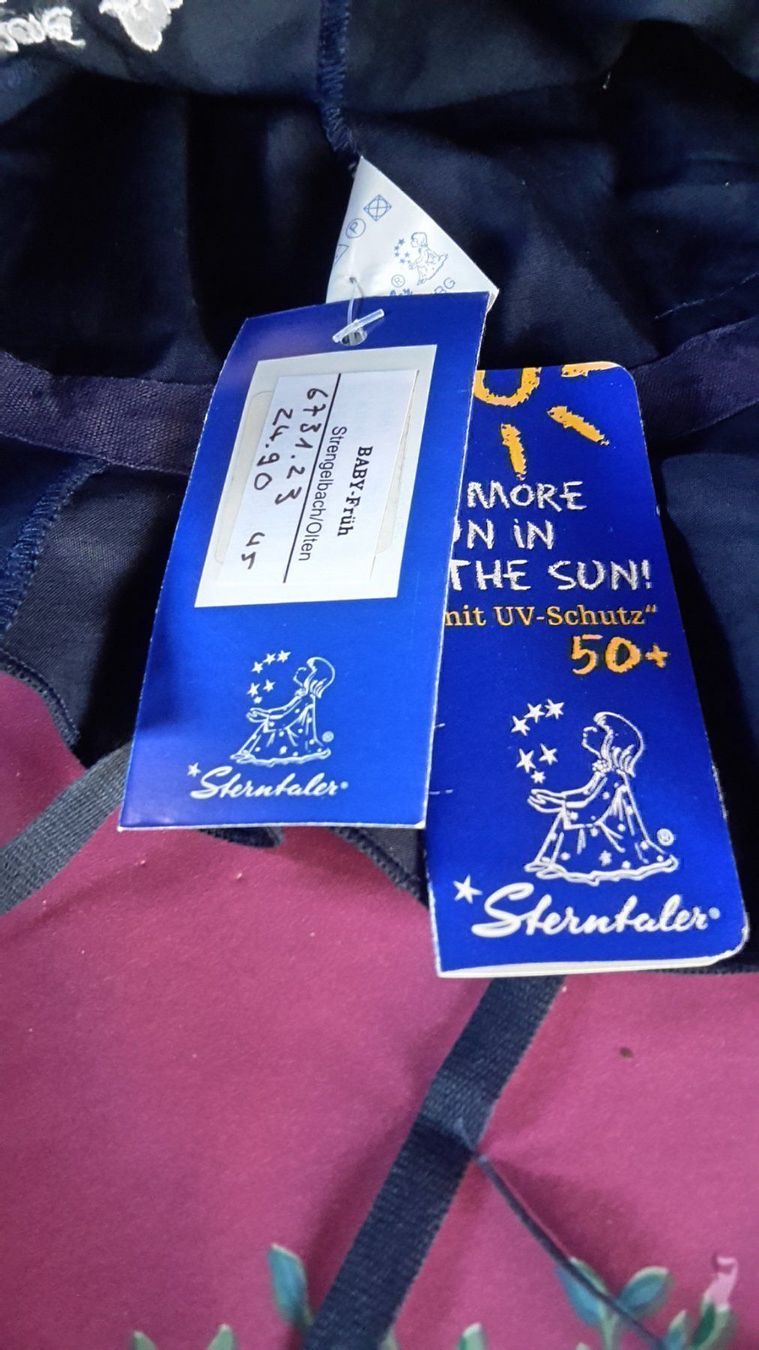 Berretti & Sciarpe: Sonnenhut gr 45 mit Nackenschutz Sterntaler – Nuovo (secondo la descrizione) da Schwarzenburg venduto da Flamingo07 2