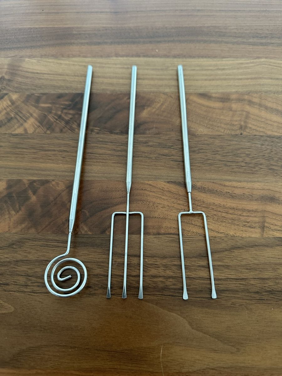 Set di posate: 3 Spiral- und Gabel-Set für Pralinen – Nuovo (secondo la descrizione) da St. Gallen venduto da lelibehli