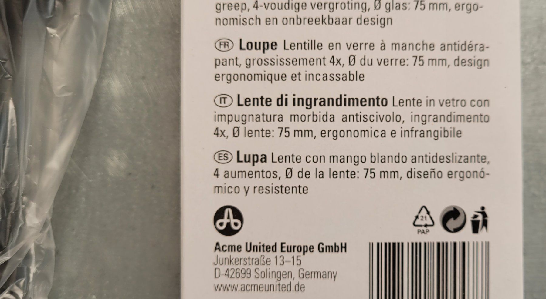 Sonstiges zu Optik: Lupe Glas 75 mm Durchmesser NEU – Neu und originalverpackt aus Trasadingen von ger_pdk8 2