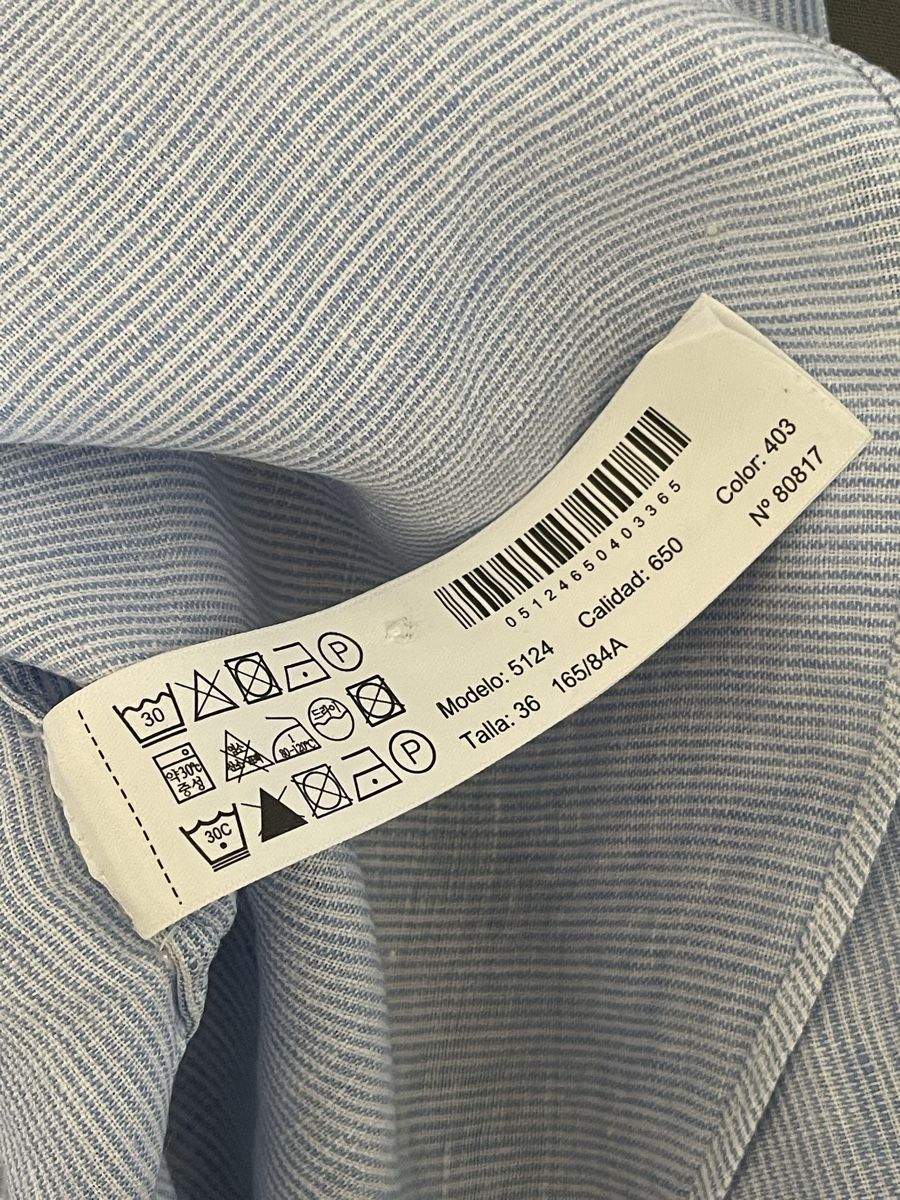 Massimo Dutti Chemisiers: Chemise Massimo Dutti bleu rayée taille 36 lin – D'occasion à Fribourg par Mymikrakra01 3