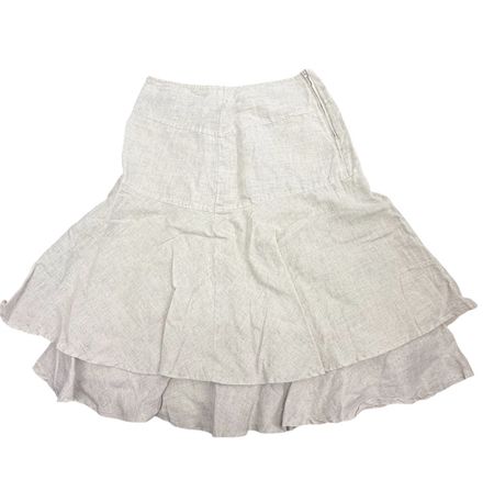 Camaieu skirt linen blend layered size 38 beige