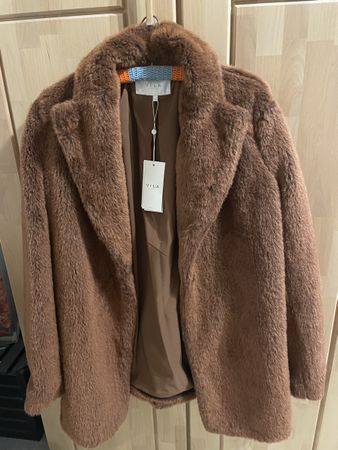Vila Teddyfell Mantel, Grösse 42, Neu mit Etikett, Braun