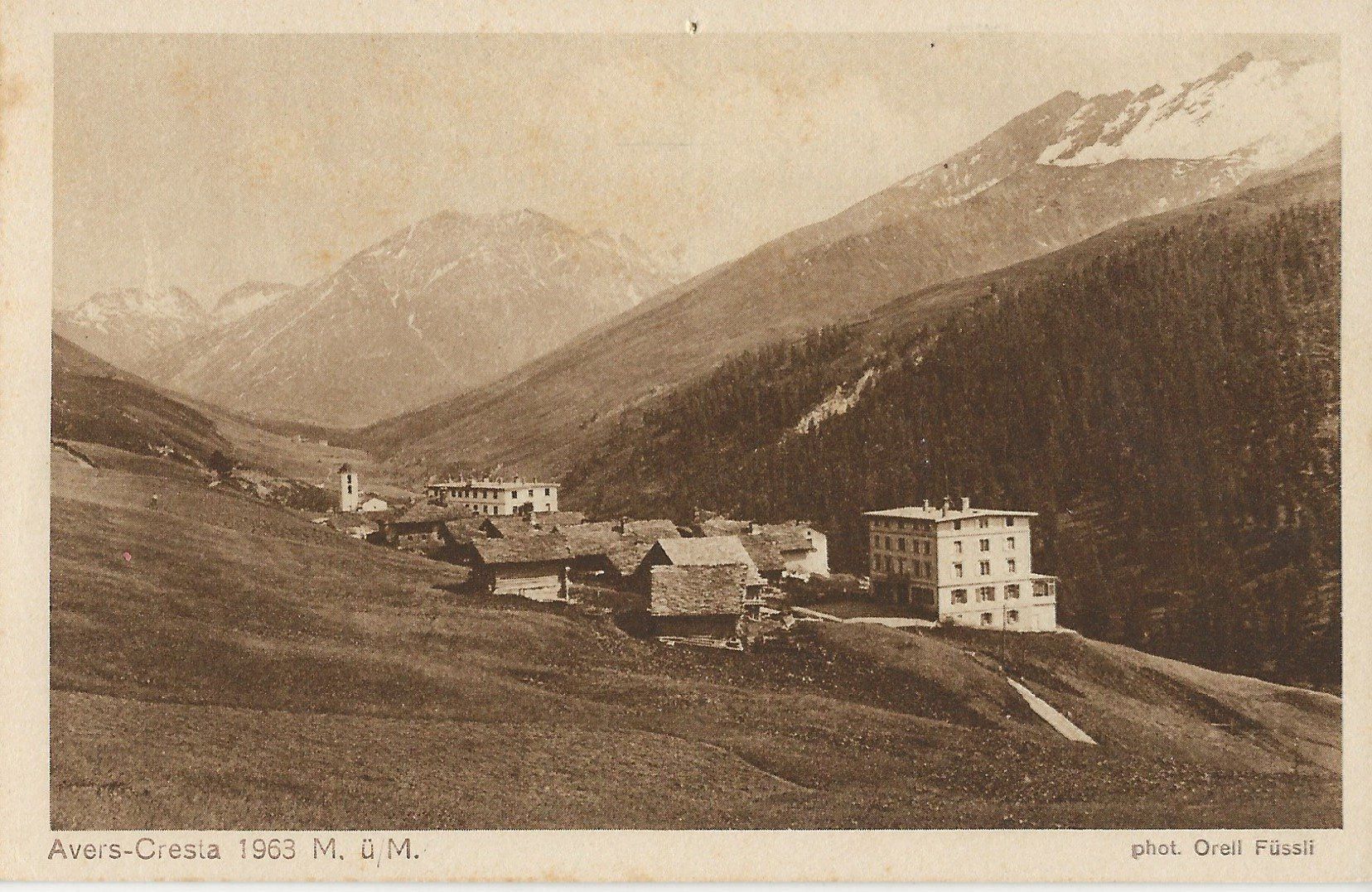 Cartoline postali: Avers-Cresta – Usato da Frauenfeld venduto da Merk52
