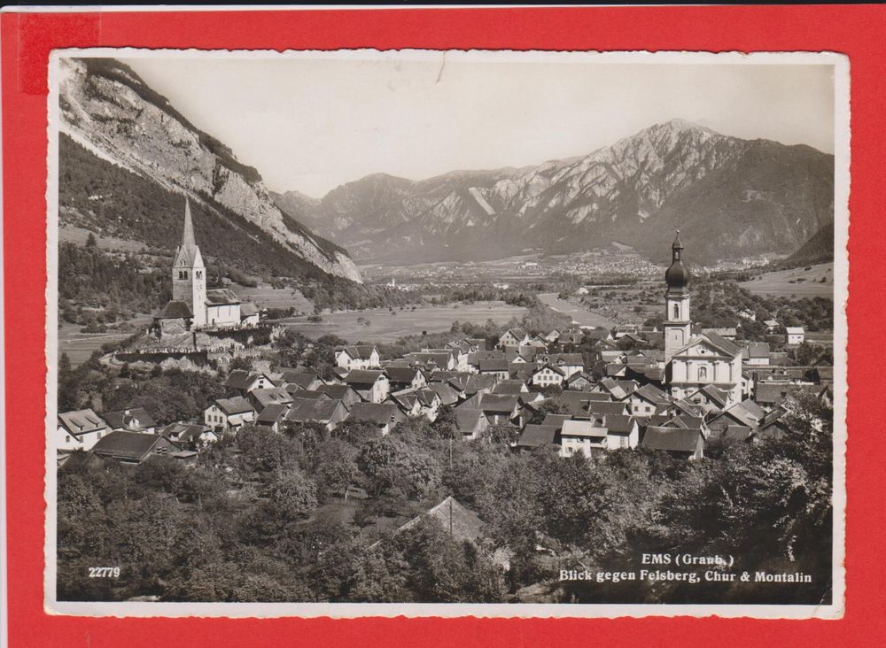 Ems GR - alte Ansichtkarte, gest. 1944 (Gebraucht) in Vitznau für CHF 3 ...