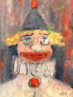 Werner Theodor Meier 1916-2007 Tableau Clown Gemälde WTM 72