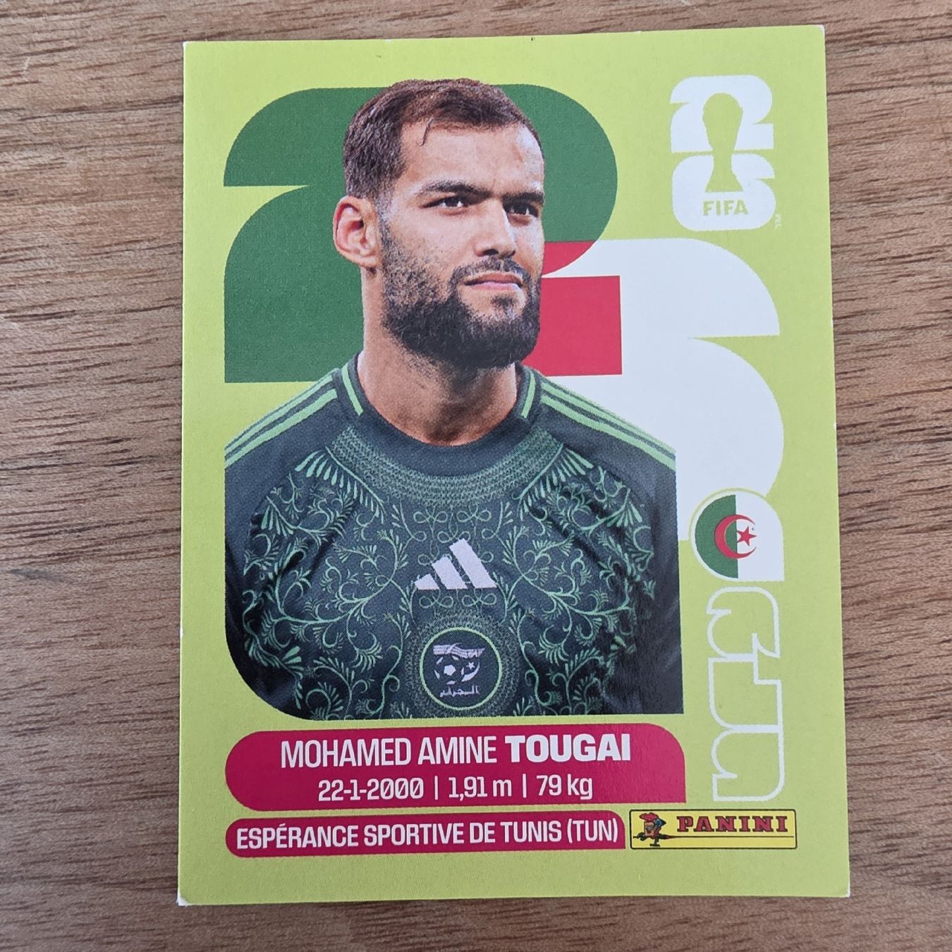 Panini Sammelbilder & Trading cards: Panini  Mohamed Amine Tougai ALG6 – Neu und originalverpackt aus Buchs AG von LogoParts