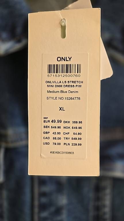Only Vestiti: ONLY Jeanskleid Neu Grösse XL – Usato da Däniken SO venduto da Nirak1977 1
