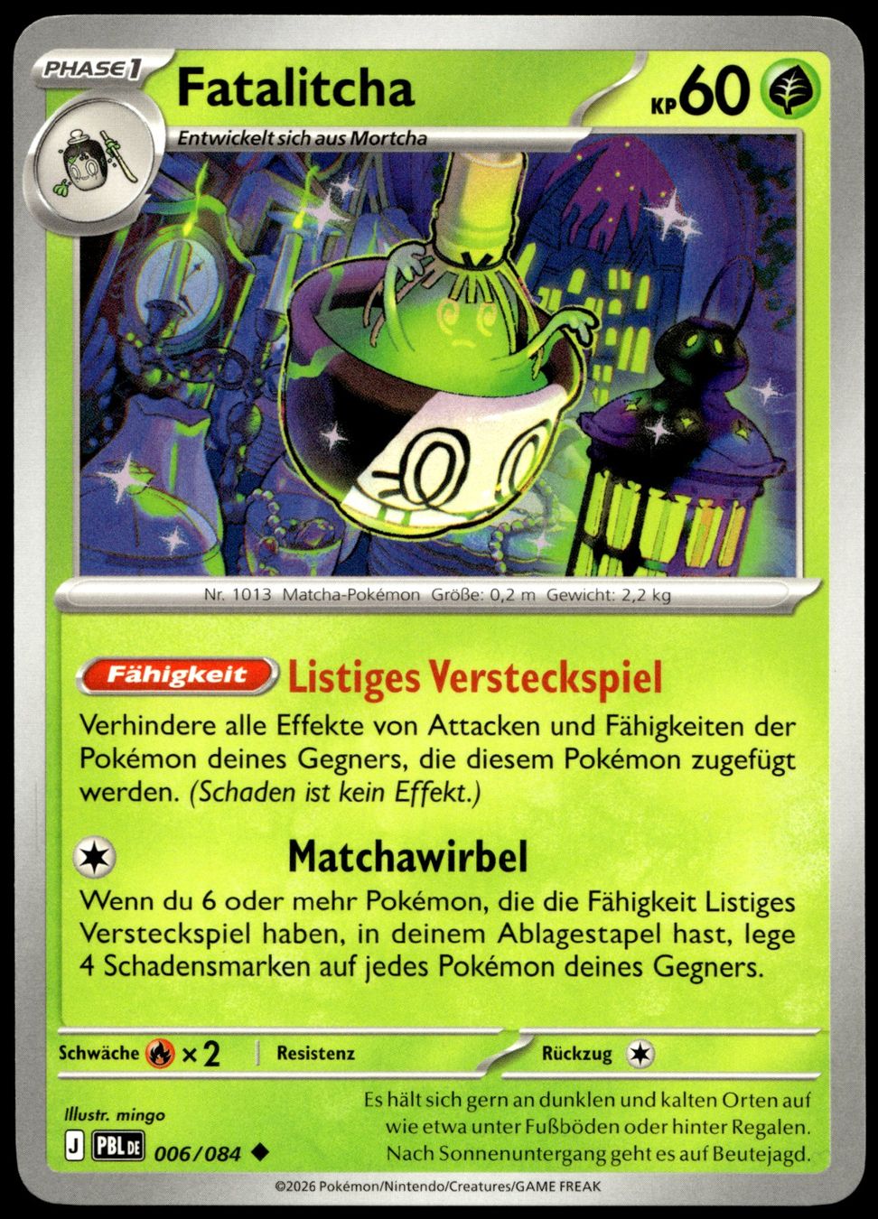 Pokémon Sammelbilder & Trading cards: Fatalicha (PBL DE 006/084) – Gebraucht aus Affoltern am Albis von Chiesa_5
