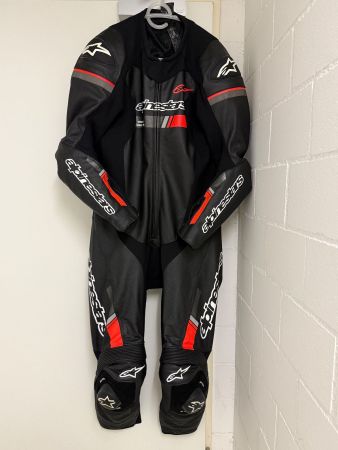 Alpinestars Lederkombi Schwarz/Orange