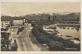 Rapperswil SG  Rapperswil Quai mit Hotel Du Lac 1926