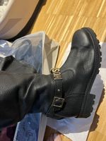 Moschino Black Leather  Boots, EU 38, Like New